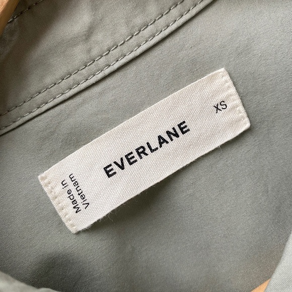 Everlane The Supima Cotton Boyfriend Oversized Shirt Sage Green Size XS - Picture 9 of 17